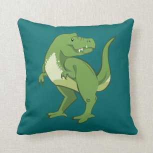 Niedlicher Tyrannosaurus Rex Cartoon Kissen