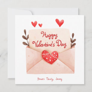 Niedlicher Umschlag Glückwunsch Valentinstag Gruß Karte