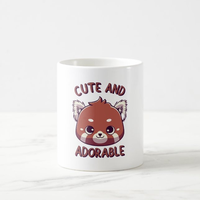 Niedlicher und bezaubernder Roter Panda Kaffeetasse (Mittel)