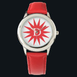 Niedlicher und einfacher anfänglicher Red Star Armbanduhr<br><div class="desc">Diese niedliche Uhr verfügt über einen Single,  der in einem roten Stern individuell angepasst werden kann.</div>