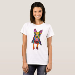 Niedlicher und farbenfroher Boston Terrier T - Shi T-Shirt