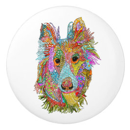 Niedlicher und farbenfroher Drehknopf Keramikknauf