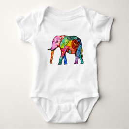 Niedlicher und farbenfroher Elefant Baby Strampler