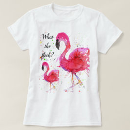 Niedlicher und farbenfroher Flamingo-T - Shirt