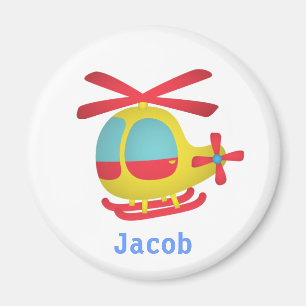 Niedlicher und farbenfroher Hubschrauber für Kinde Magnet