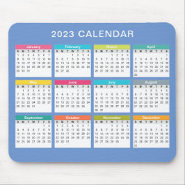 Niedlicher und farbenfroher Kalender 2023 | Mousep Mousepad
