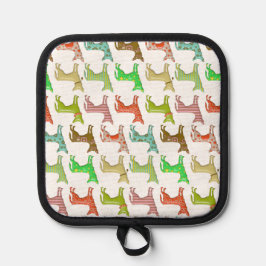 Niedlicher und farbiger Chihuahua-Hund Topflappen