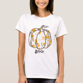 Niedlicher und gespeckter Orange Jack-O’ Lantern T-Shirt