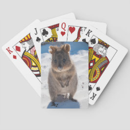 Niedlicher und glücklicher Quokka am Strand Austra Spielkarten