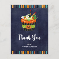 Niedlicher und grauenhafter Halloween Cupcake Dank
