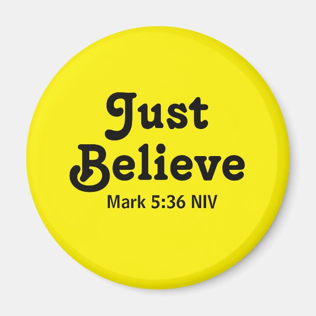 Niedlicher und heller Glaube an Wunder Gelb Magnet (Vorne)