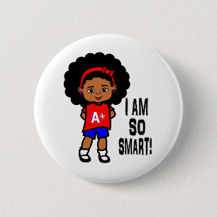 Niedlicher und intelligenter afrikanischer button