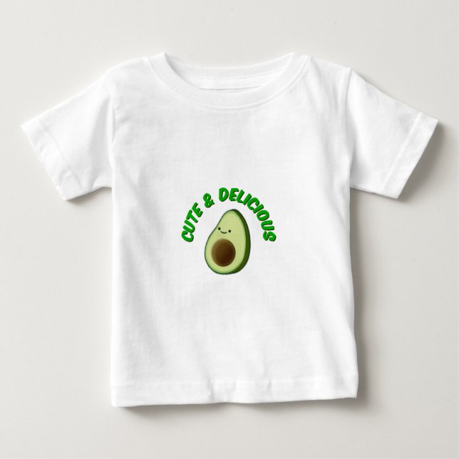 Niedlicher und köstlicher Avocado Baby T-shirt (Vorderseite)