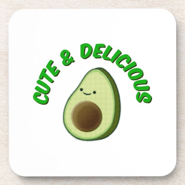 Niedlicher und köstlicher Avocado Untersetzer (Vorderseite)