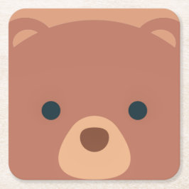 Niedlicher und kuscheliger Braunbär | UNTERSETZER