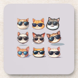 Niedlicher und liebenswerter Cat Theme Untersetzer