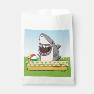 Niedlicher und lustiger Happy Shark im Pool  Geschenktütchen