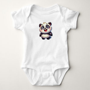Niedlicher und lustiger kleiner Panda Baby Strampler