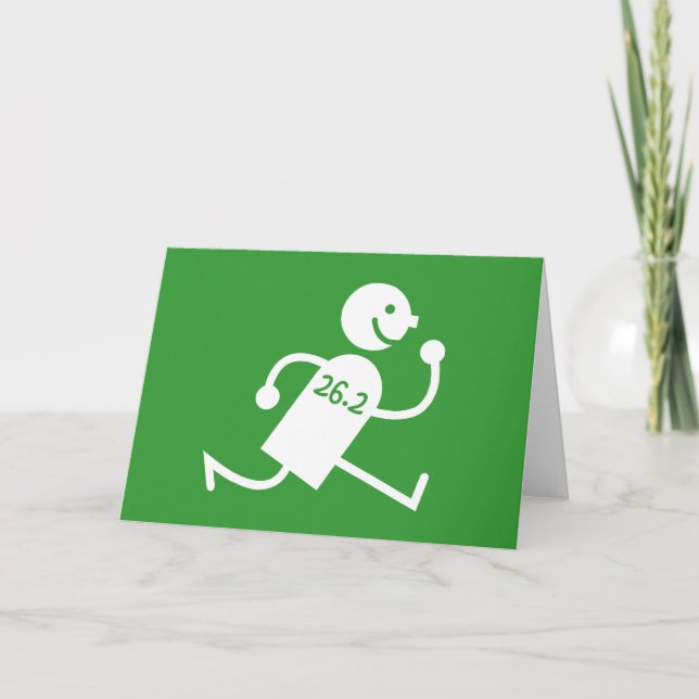 Niedlicher und lustiger Marathon Karte (Vorderseite)