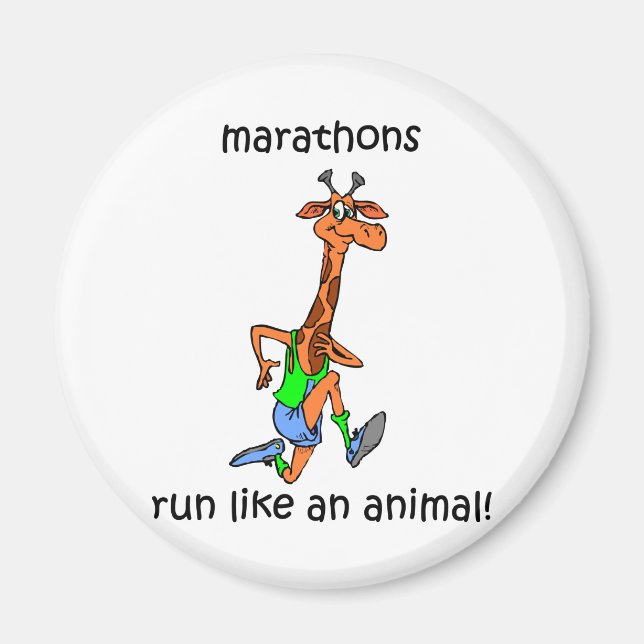 Niedlicher und lustiger Marathon Magnet (Vorne)