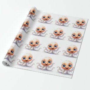 niedlicher und lustiger Oktopus Geschenkpapier
