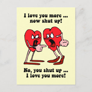 Niedlicher und lustiger Valentinstag Feiertagspostkarte
