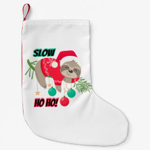 Niedlicher und lustiger Weihnachtsmann-Slow Ho Ho Kleiner Weihnachtsstrumpf