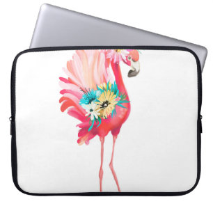 Niedlicher und schöner rosafarbener Flamingo-Mexic Laptopschutzhülle