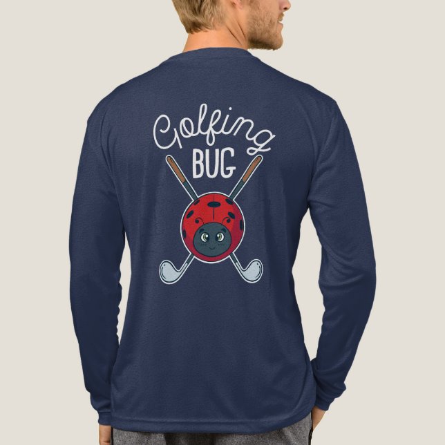Niedlicher und sonniger Golfplatz Bug Custom Moder Tri-Blend Shirt (Rückseite)