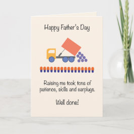 Niedlicher und sonniger LKWload Vatertag Feiertagskarte