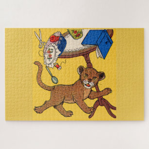 niedlicher und sorgloser kleiner Leopardenbecher d Puzzle