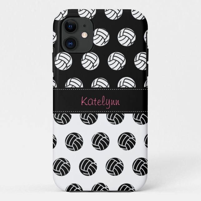 Niedlicher und Trendy Polka-Punkt-Volleyball Case-Mate iPhone Hülle (Rückseite)