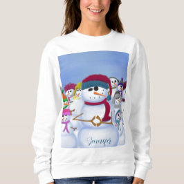 Niedlicher und Whimsischer Schneemann T - Shirt