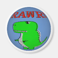 Niedlicher und wütender Cartoon T-Rex RAWR