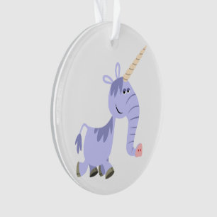 Niedlicher ungewöhnlicher Cartoon Einhorn Acrylsch Ornament