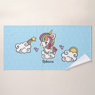 Niedlicher Unicorn Badehandtuch