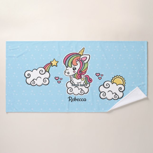 Niedlicher Unicorn Badehandtuch (Badehandtuch)