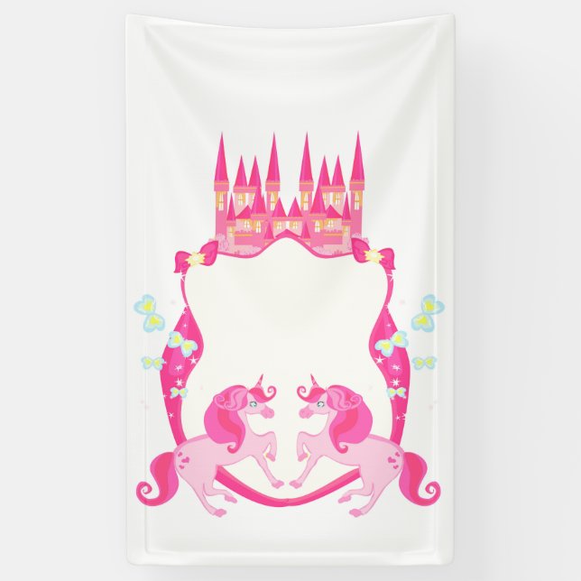 niedlicher Unicorn Banner (Vertikal)