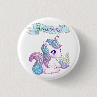 Niedlicher Unicorn Button