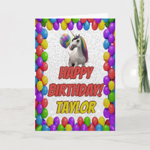 Niedlicher Unicorn-Gruß zum Geburtstag Karte