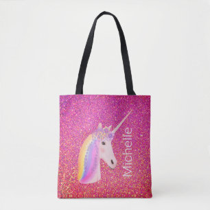 Niedlicher Unicorn Regenbogen Rosa Glitzer Girls F