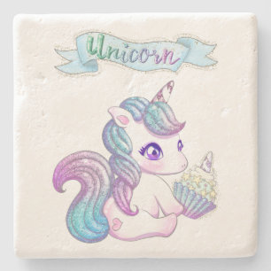 Niedlicher Unicorn Steinuntersetzer