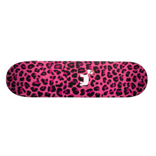 Niedlicher Unicornrosa-Leoparddruck Skateboard