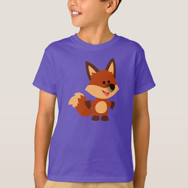 Niedlicher unschuldiger Cartoon Fox Children T - S T-Shirt (Vorderseite)