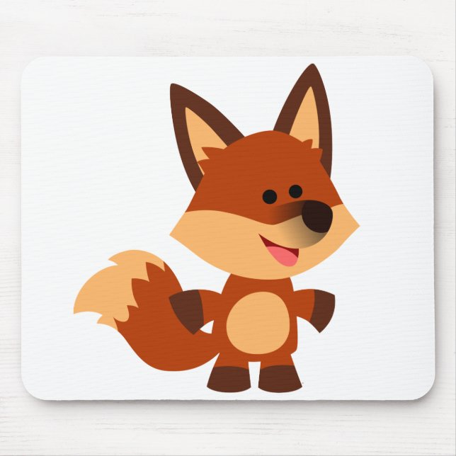 Niedlicher unschuldiger Cartoon Fox Mousepad (Vorne)