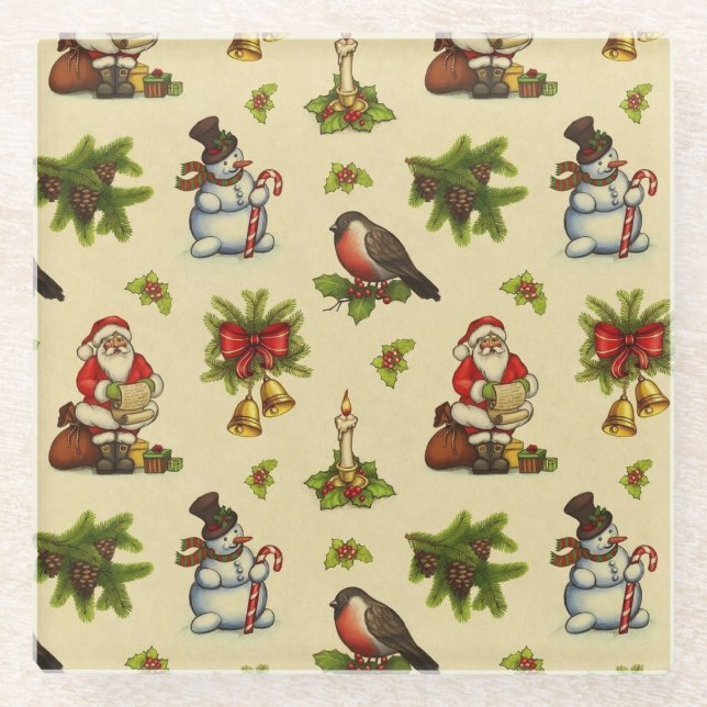 Niedlicher Untersetzer für Weihnachtselemente (Vorderseite)