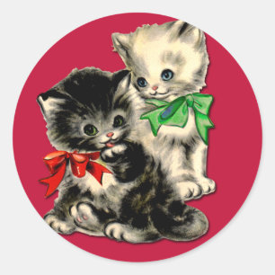 Niedlicher Urlaub Kittens Stickers