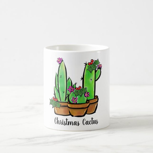 Niedlicher Urlaub Xmas Cactus cacti succuli Tasse (Mittel)