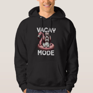 Niedlicher Vacay-Modus Bloodhound Hunde Mama Somme Hoodie