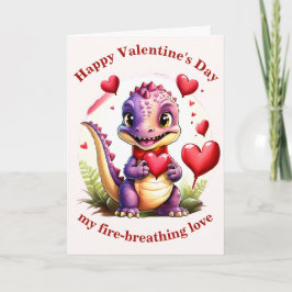 Niedlicher Valentindrache Adorable Lovethemed Drac Karte